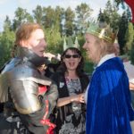 Costumes at medieval festival at the Barn at Holly Farm