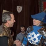 Friends at medieval festival at the Barn at Holly Farm