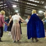 Dancing at medieval festival