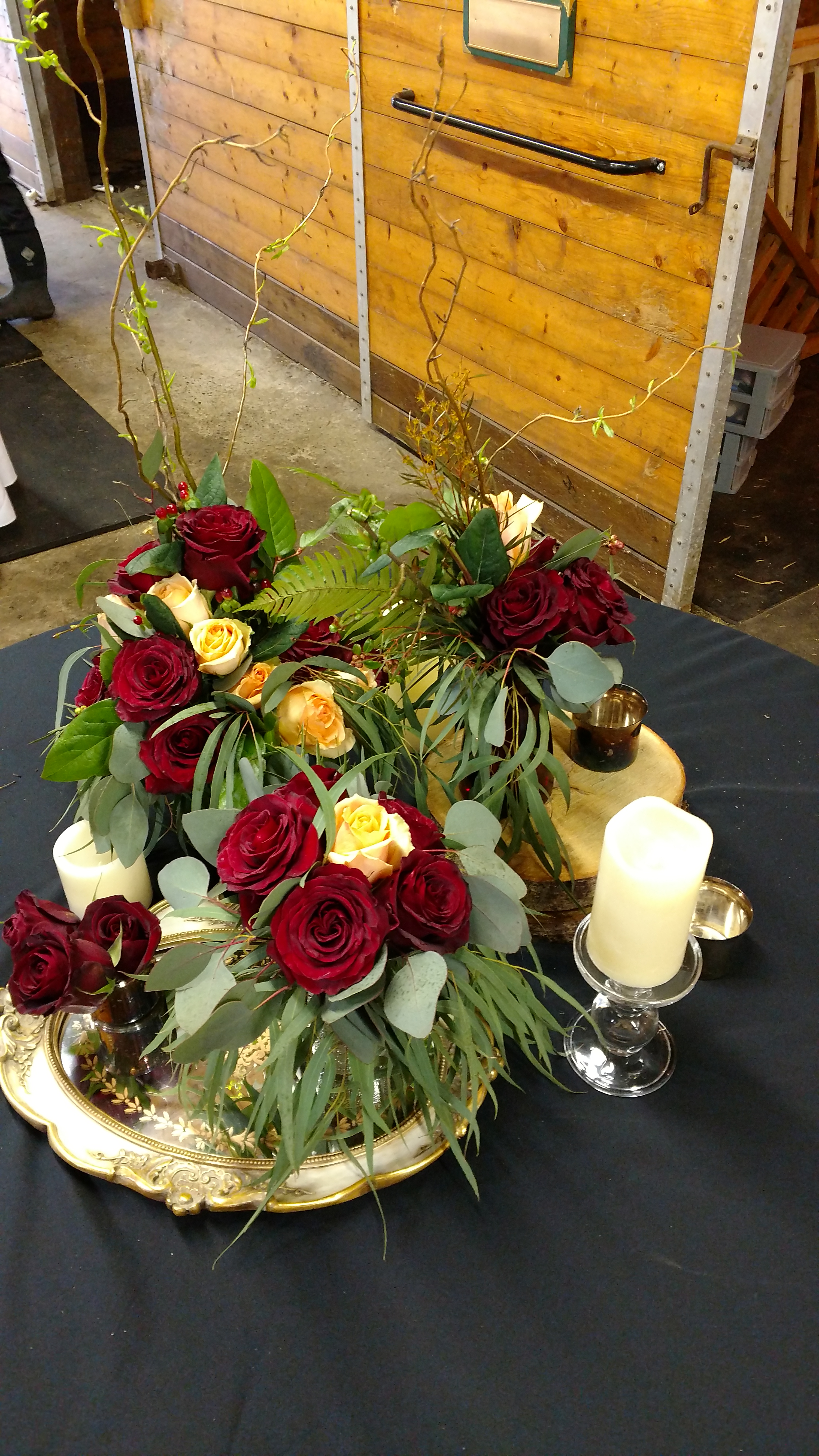 Flower arrangement at the Barn at Holly Farm