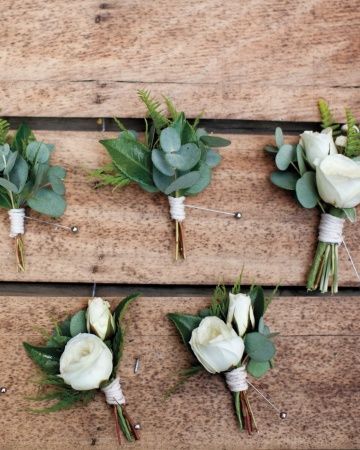 Flower corsages at the Barn at Holly Farm