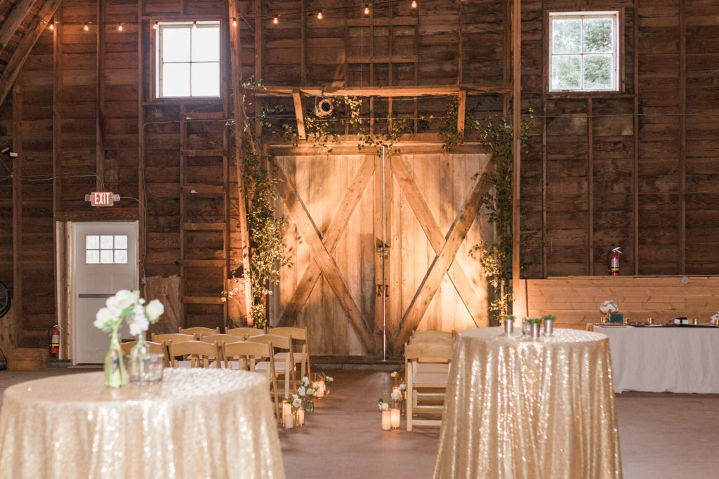 Rustic wedding set up