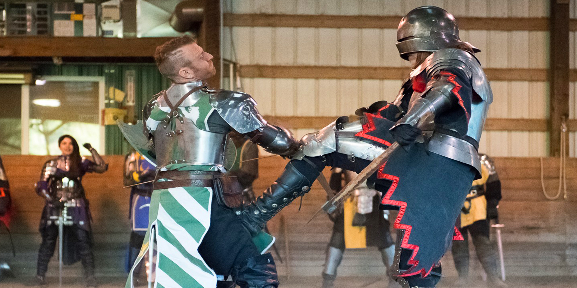 Medieval jousting at the Barn at Holly Farm