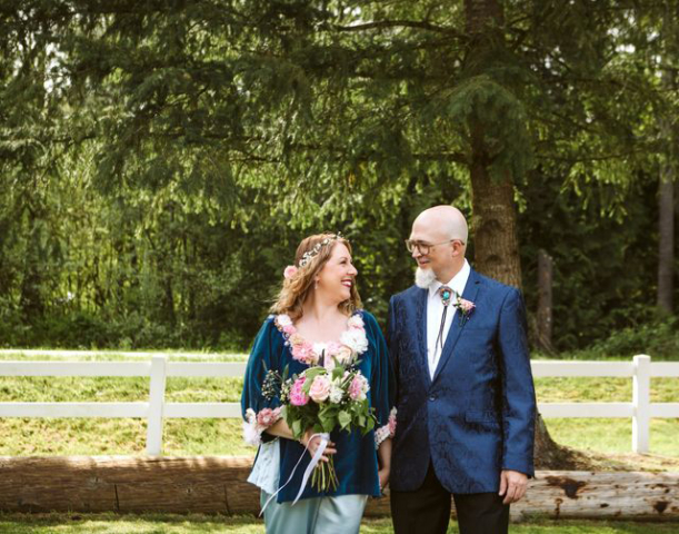 Couple near Farm Yard