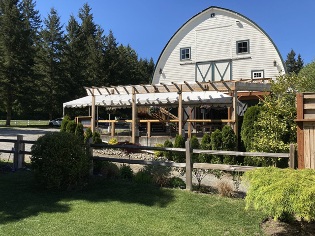 South Barn Patio from lawn